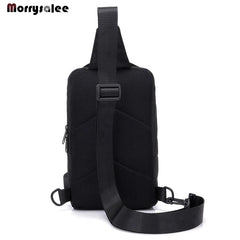 Men's Messenger Bag USB Charging Shoulder Bag Sports Large capacity Anti-theft C
