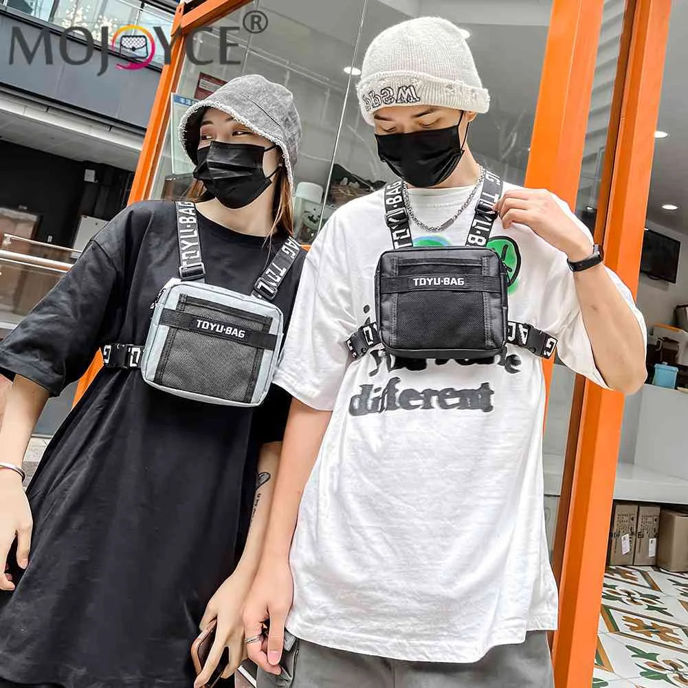 Adjustable Chest Rig Bag Outdoor Hip Hop Travel Waistcoat Bags