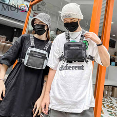 Adjustable Chest Rig Bag Outdoor Hip Hop Travel Waistcoat Bags