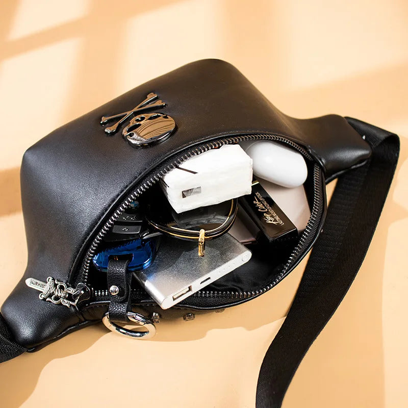 Skull Chest Bag Waist Shoulder Messenger Fanny Pack
