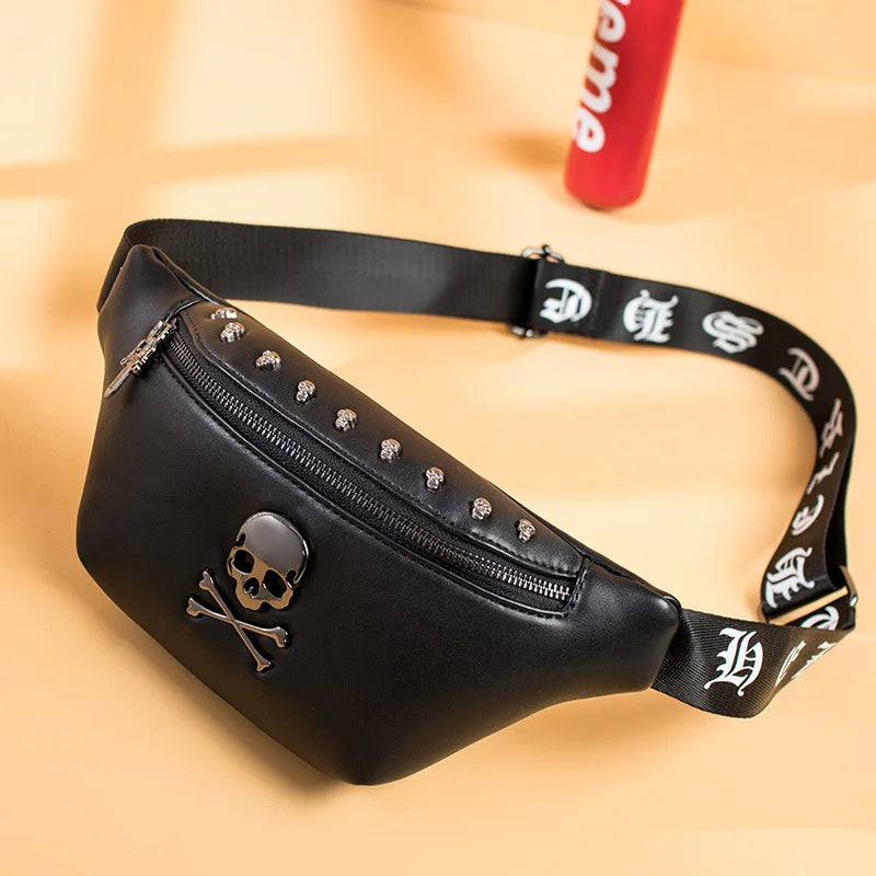 Skull Chest Bag Waist Shoulder Messenger Fanny Pack