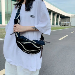 Men's National Canvas Messenger Bag Shoulder Waist Bag