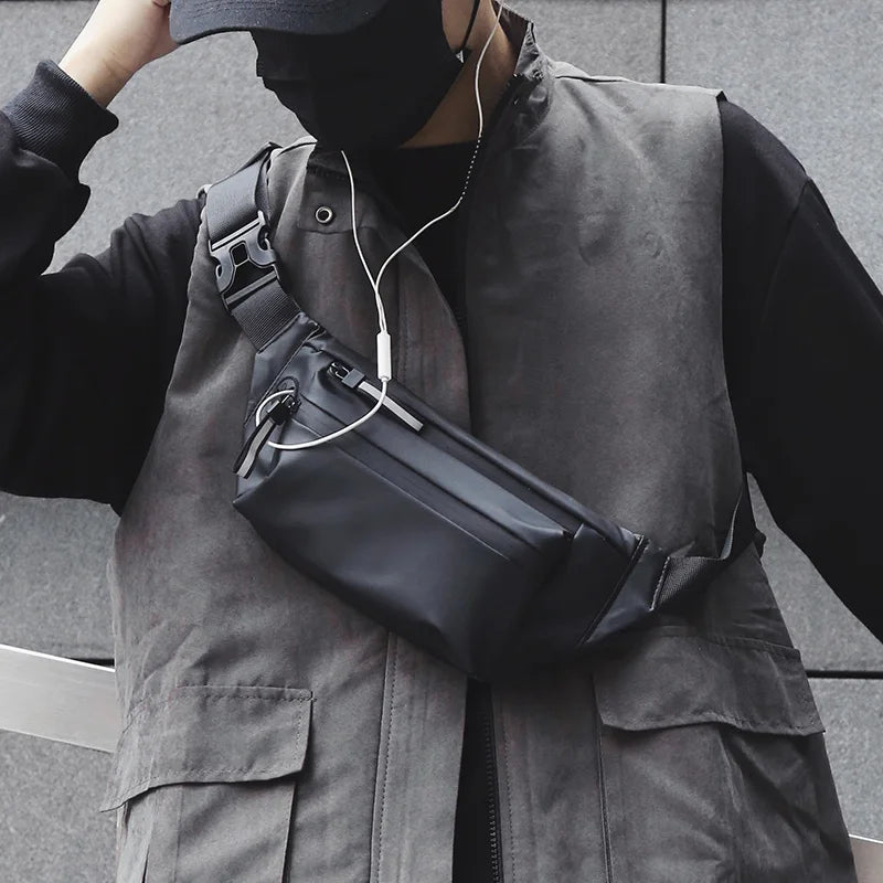 Waterproof Men's Waist Bag Outdoor Sports Messenger Bag