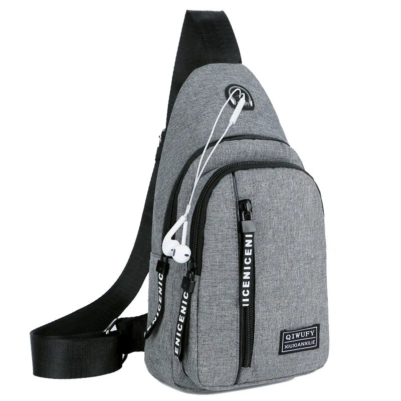Canvas Crossbody Shoulder Bag Chest Pack Casual 7502 17X8X26cm