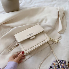 Leather Shoulder Crossbody Bag Chain Flap Top Bag