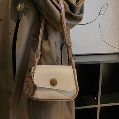 Flap Shoulder Bag PU Leather Clutch Crossbody Purse
