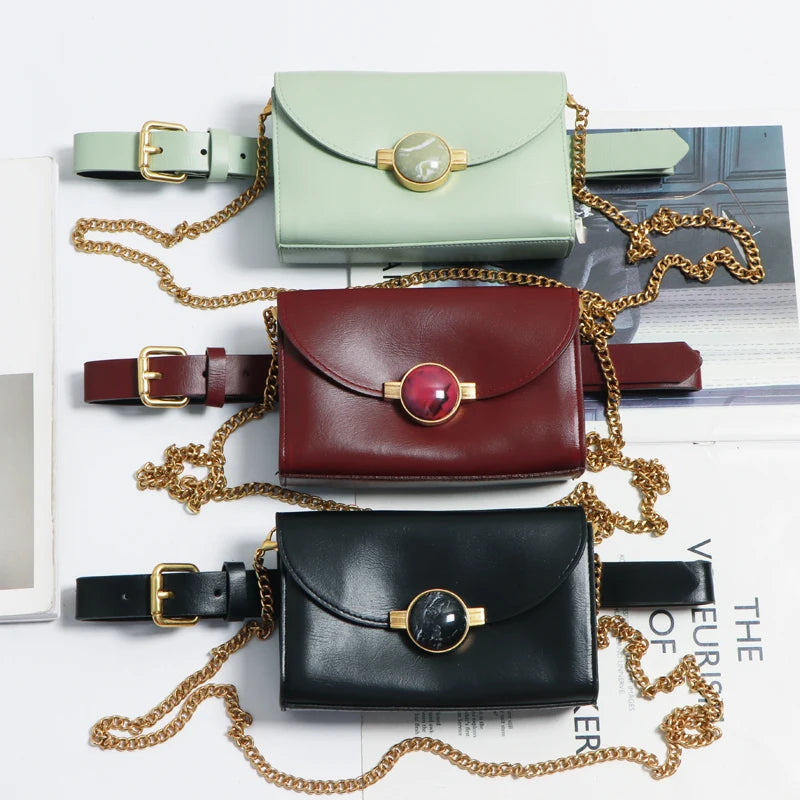 Women Fanny Pack Adjustable Waist Belt Phone Bag PU Leather Wallet