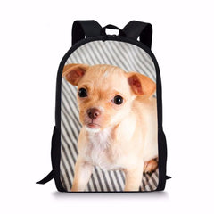 Chihuahua Dog School Backpack for Teens