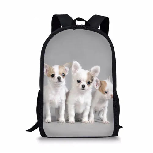 Chihuahua Dog School Backpack for Teens