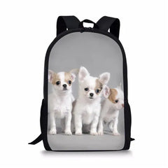 Chihuahua Dog School Backpack for Teens