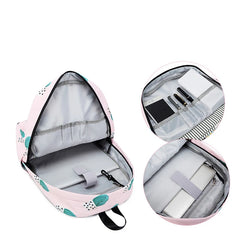 Printed Nylon Kids School Backpack - Large Capacity