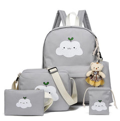 Kids School Bags Backpack Cloud Cartoon Set Schoolbag