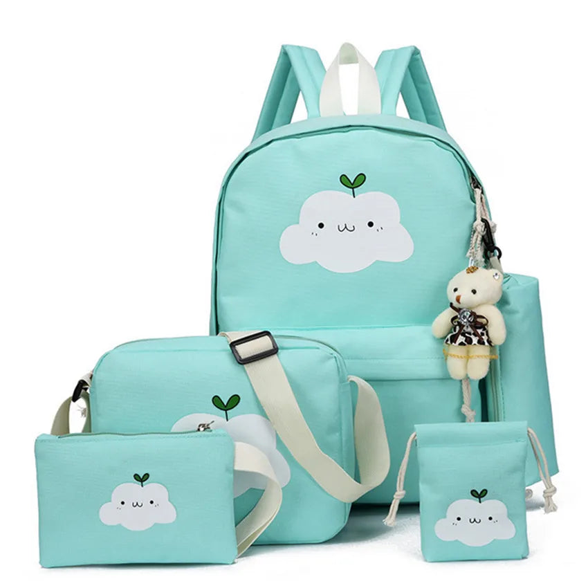 Kids School Bags Backpack Cloud Cartoon Set Schoolbag