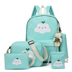 Kids School Bags Backpack Cloud Cartoon Set Schoolbag