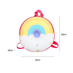Children Backpack Rainbow Donut School Bag Kindergarten Casual Bookbag