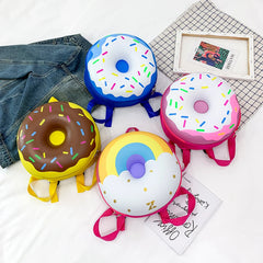 Children Backpack Rainbow Donut School Bag Kindergarten Casual Bookbag