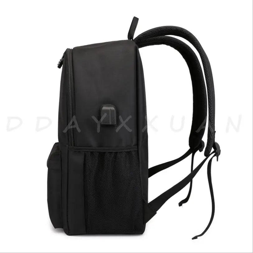Anime Luminous DJ marshmello Backpack Kids Waterproof Bag USB Charging SchoolBag