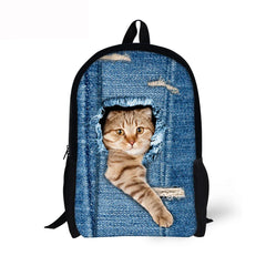 Kids Cartoon Backpack for Boys Girls Children Cats Kindergarten School Bag