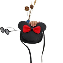 Kids Crossbody Shoulder Bag Cartoon Mini Leather Package Lovely Bowknot Gift