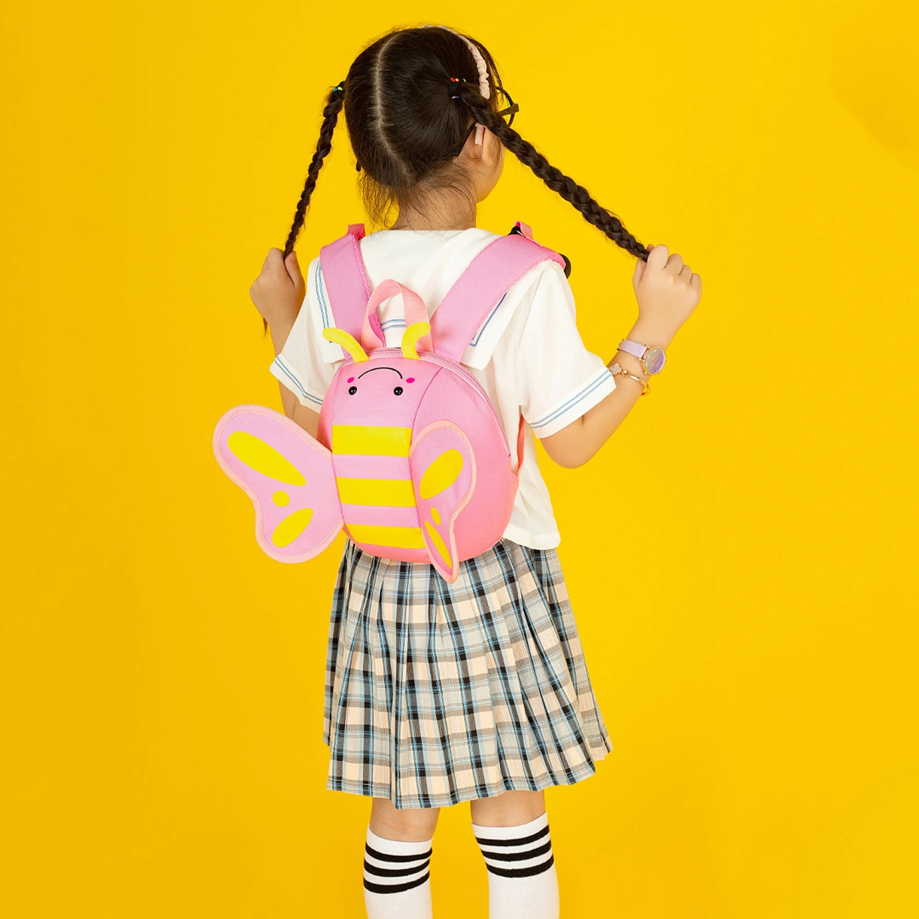 Children Bee-shaped Backpack Widened Shoulder Strap Breathable Back