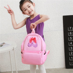 Girls Sequin Bow Latin Ballet Dance Bag School Backpack