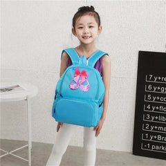 Girls Sequin Bow Latin Ballet Dance Bag School Backpack