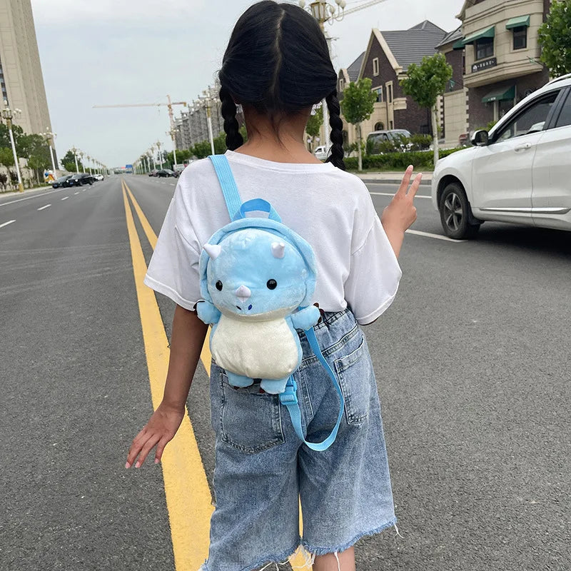 Kids Dinosaur Plush Backpack 3D Mini Bag for Boys Girls