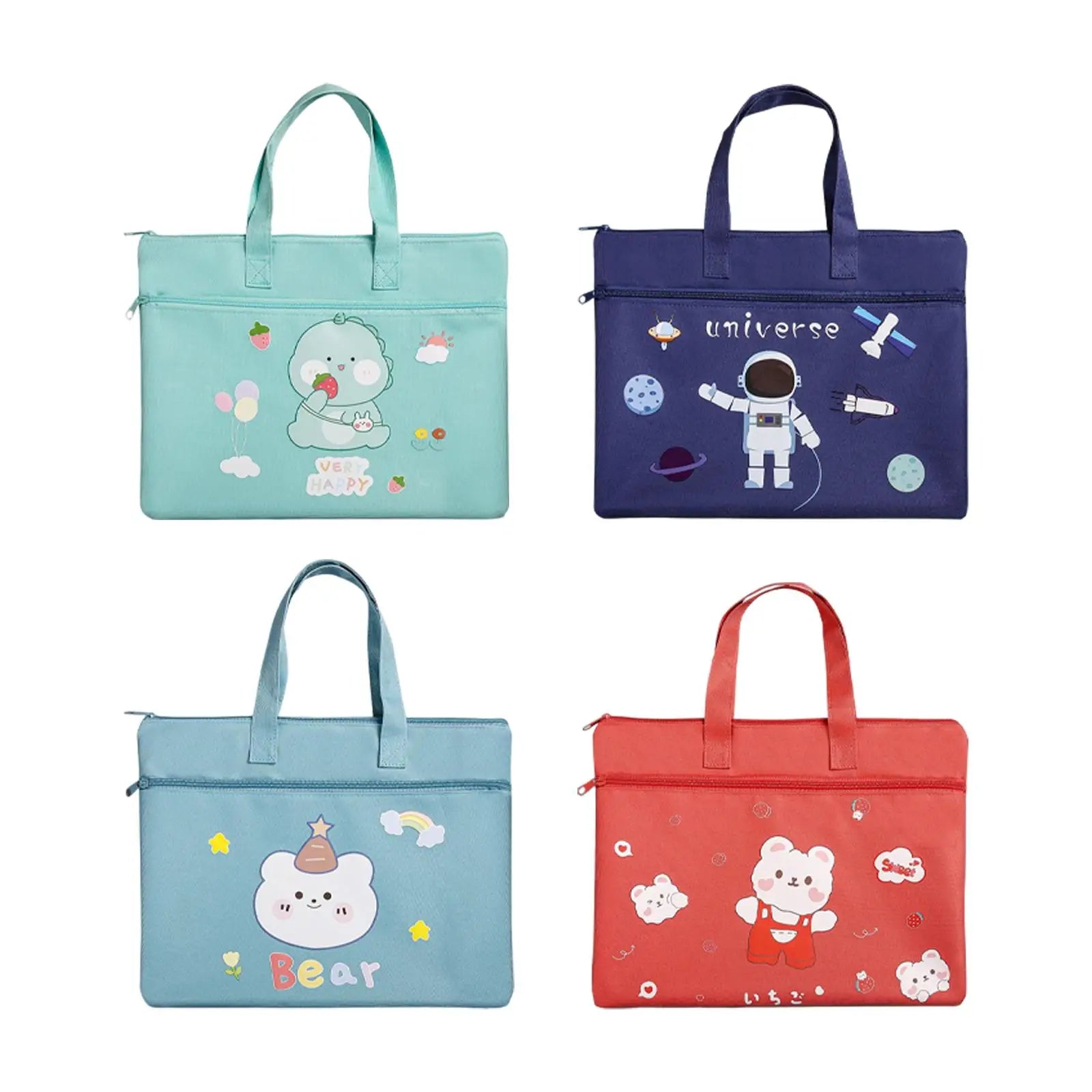 Children File Bag Double Layered Waterproof Organizer Lightweight