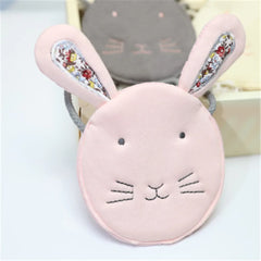 Kids Coin Purse Bag Hobos Mini Small Cotton Fabric Cartoon Rabbit Solid