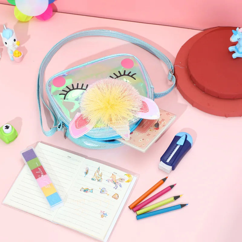 Children Unicorn Animals Messenger Shoulder Bag Cosmetic Mobile Storage Pouch