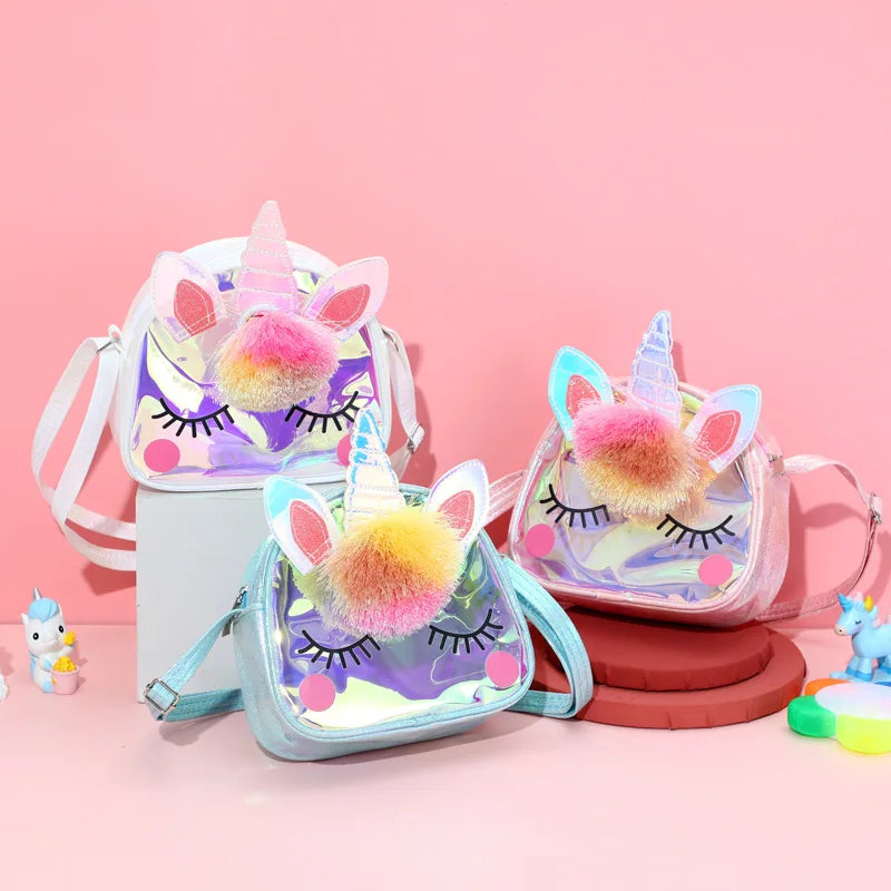 Children Unicorn Animals Messenger Shoulder Bag Cosmetic Mobile Storage Pouch