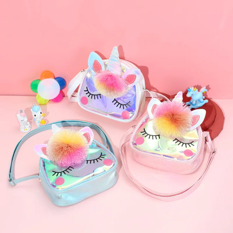 Children Unicorn Animals Messenger Shoulder Bag Cosmetic Mobile Storage Pouch