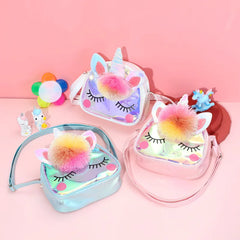 Children Unicorn Animals Messenger Shoulder Bag Cosmetic Mobile Storage Pouch