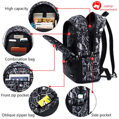 Children Printing School Backpack Large-Capacity Orthopedic Schoolbag