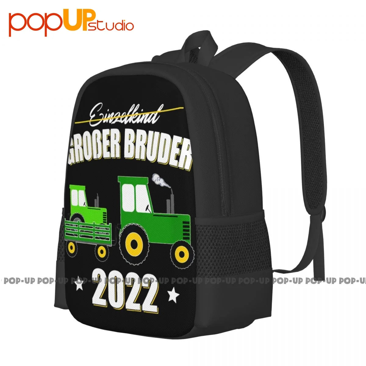 Big Brother Boys Tractor Backpack Large Capacity Gym Tote Bag