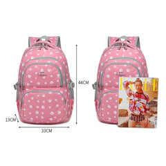 Cartoon Bear Paw Print Waterproof School Backpack for Girls