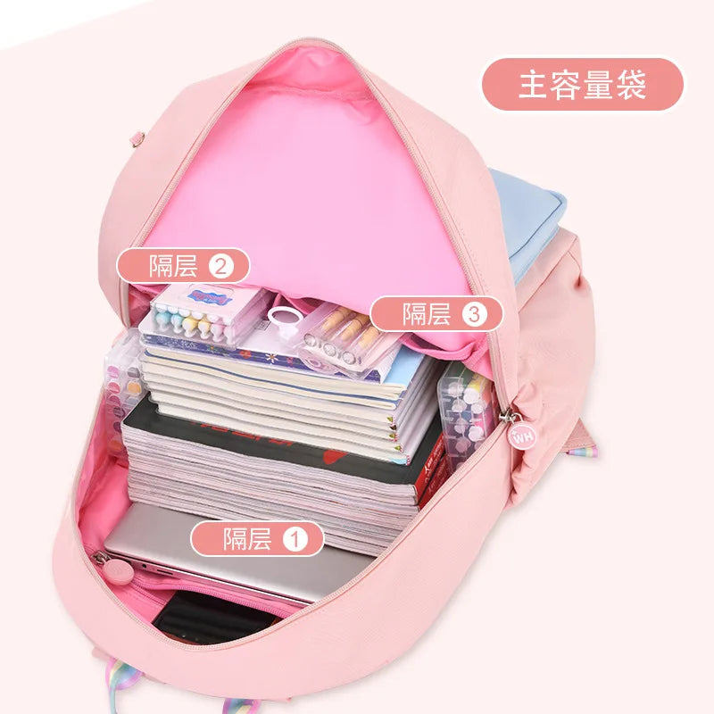 Girls Princess Orthopedic School Backpack Kids Satchel