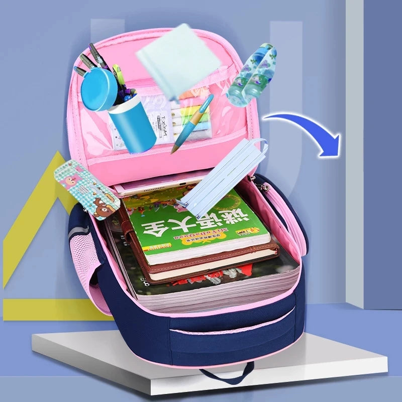 Girls Orthopedic Backpack Kids School Bag