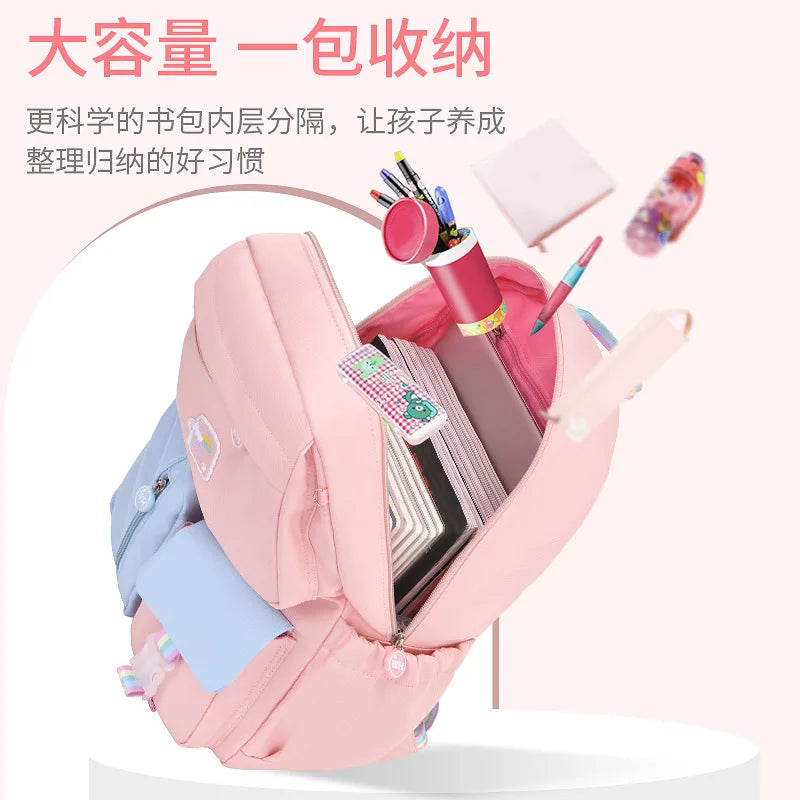 Girls Orthopedic School Bag Waterproof Backpack