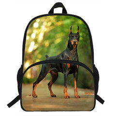 Doberman Backpack Kids school Bags for boys and girls