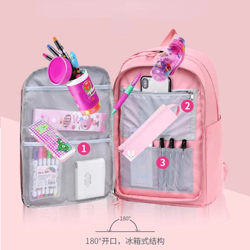 Girls Orthopedic School Backpack Princess Kids Satchel Schoolbag