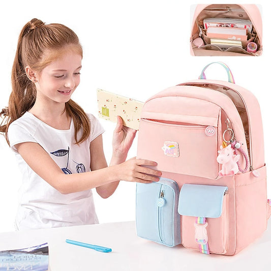 Girls Primary School Backpack Orthopedic Waterproof Mochila Infantil