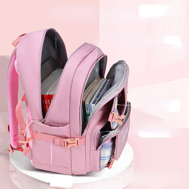 Girls Primary School Backpack Orthopedic Book Bag Kids Mochila Infantil
