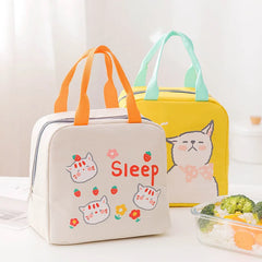 Kids Thermal Insulated Lunch Box Portable Cooler Bag Bento Pouch