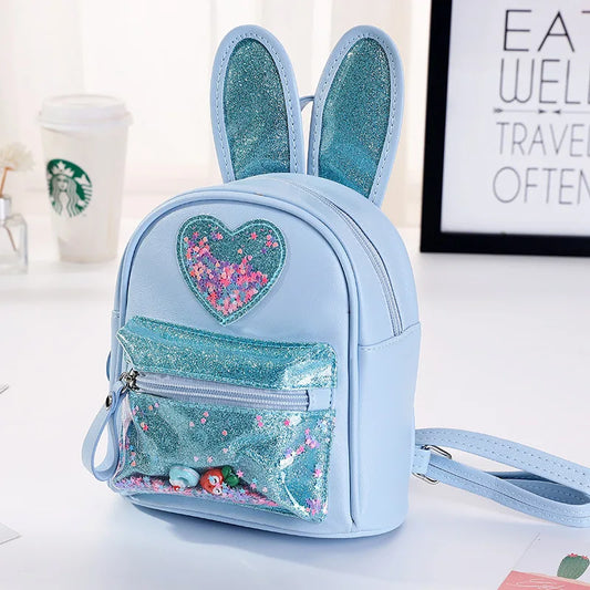Kids Girl Leather Mini Backpack Purse School Bags