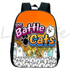 Children Battle Cats Backpack Kindergarten School Bag