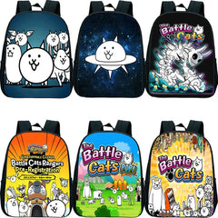 Children Battle Cats Backpack Kindergarten School Bag