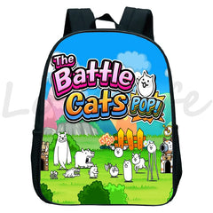 Children Battle Cats Backpack Kindergarten School Bag