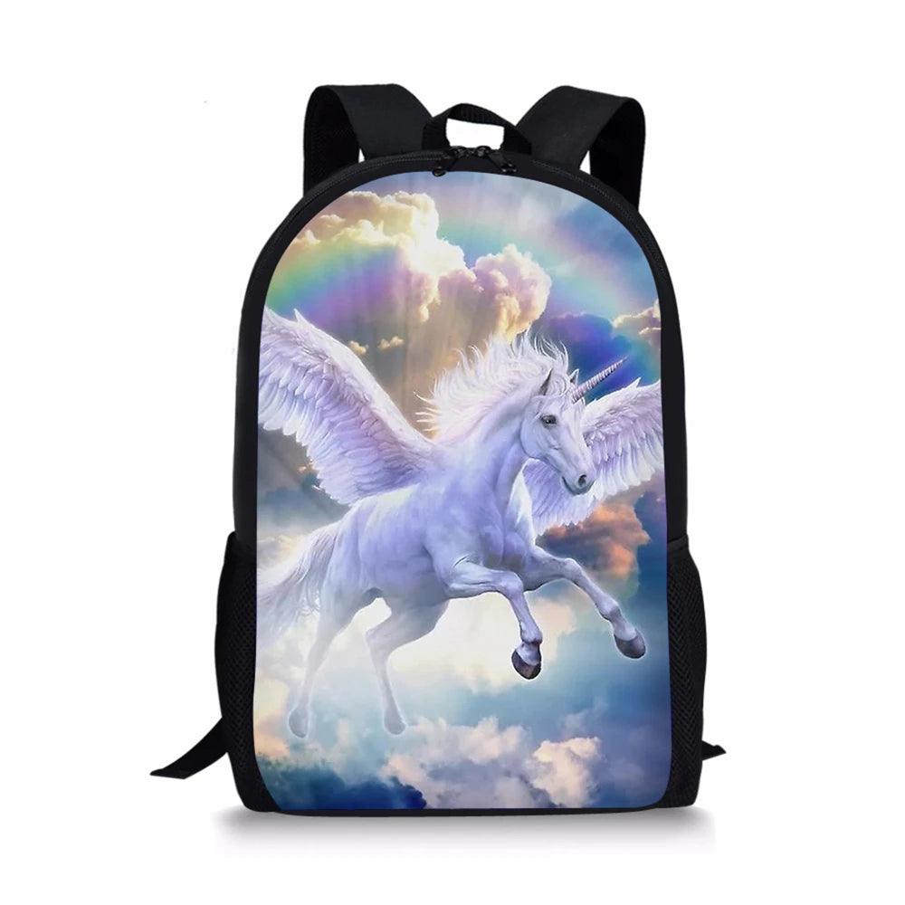 Unicorn Horses Pattern Toddler School Backpack