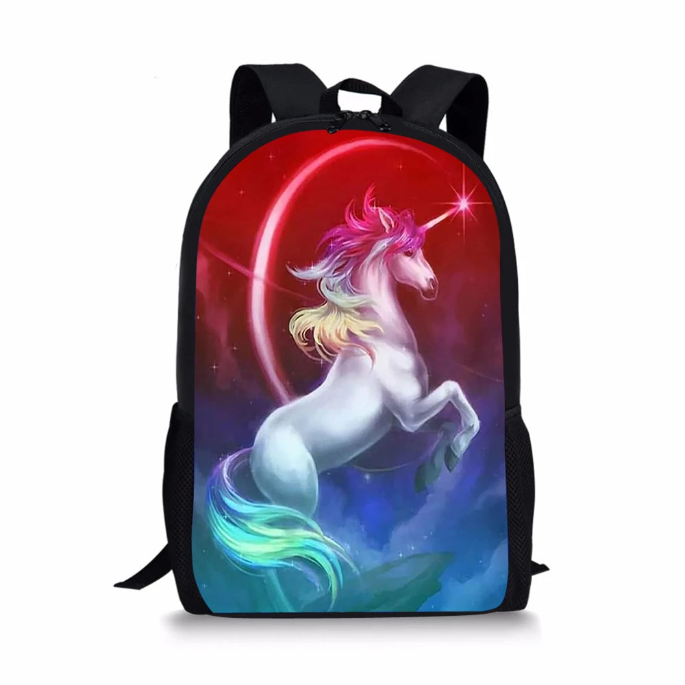 Unicorn Horses Pattern Toddler School Backpack